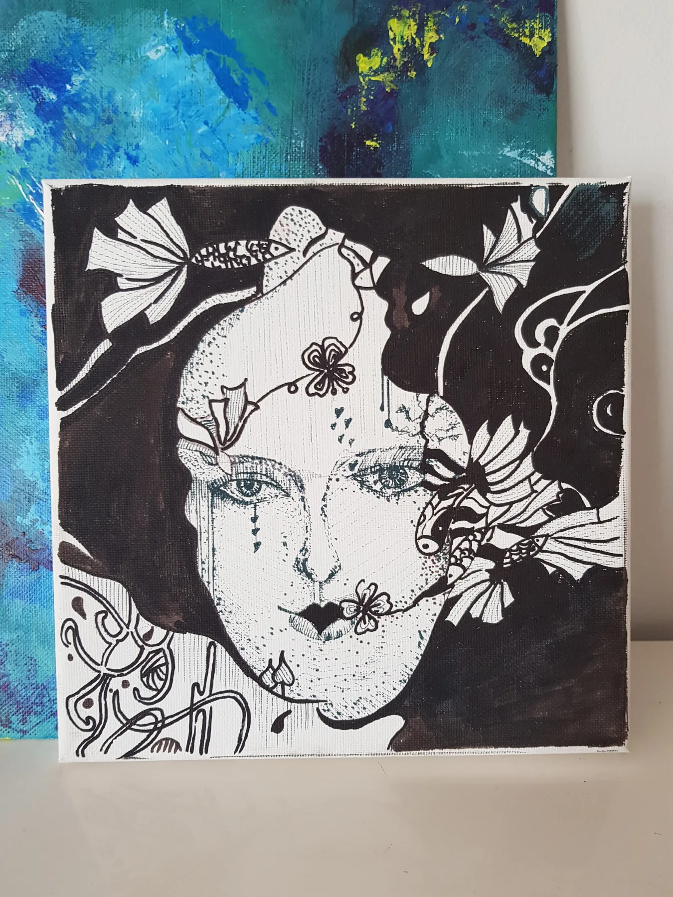 Abstract, 8" x 8"